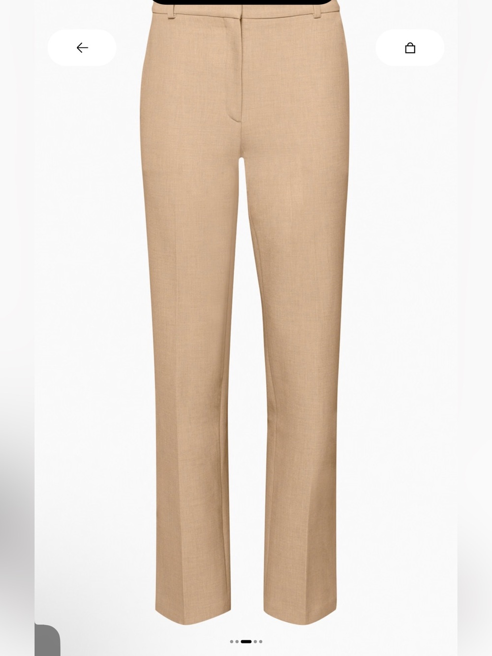 Aritzia Babaton Genesis Wide Straight-Leg Pants w side slit | Size 4